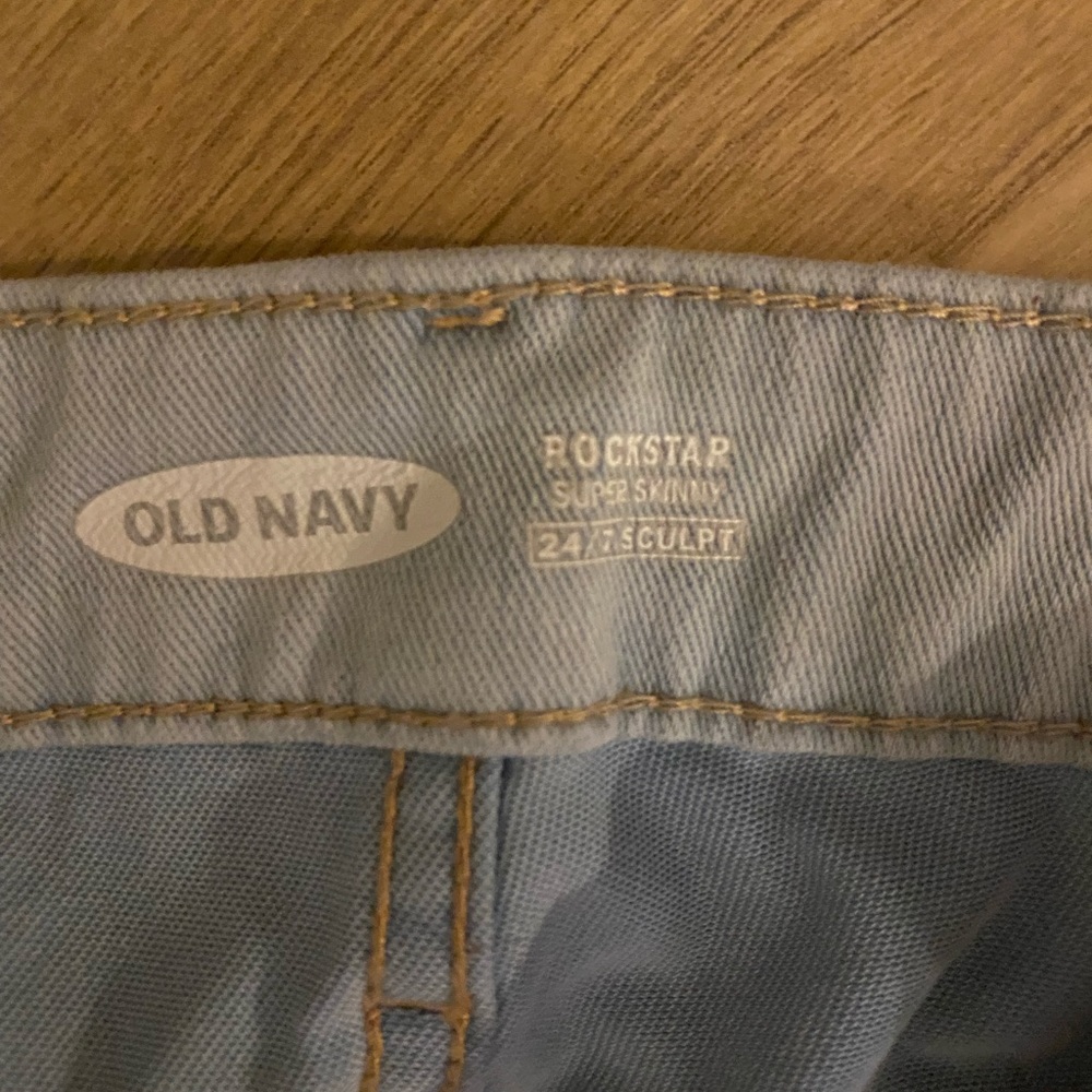 size 2 light blue old navy jeans super skinny rockstar